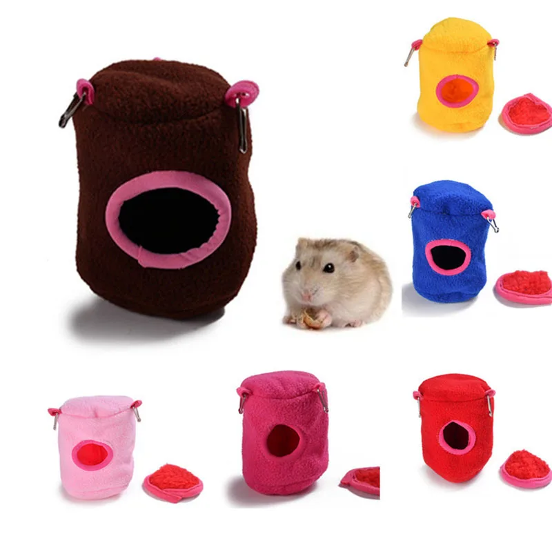 Plush Small font b Pet b font House Squirrel Hamster Cage Hammock Hanging Tree Beds Guinea
