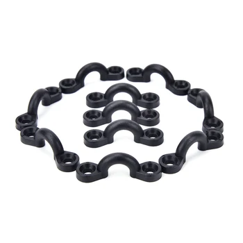 

Newest 10pcs Nylon Bungee Deck Loops Tie Down Pad Eye for Boat Kayak Deck Rigging Kit