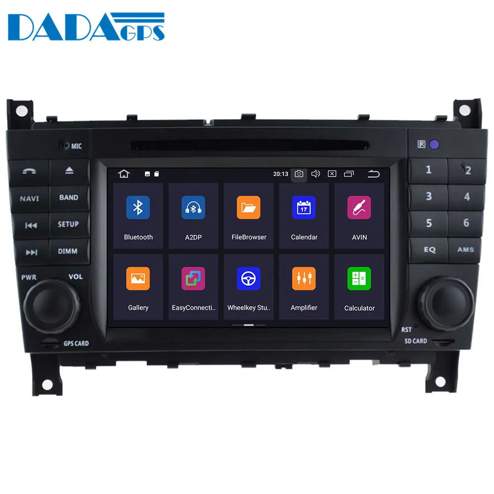 Top Android 9.0 4+64GB Built-in DSP Car DVD Player multimedia Radio For Mercedes-Benz C-W203 CLK-W209 2004 2005 GPS Navigation 1