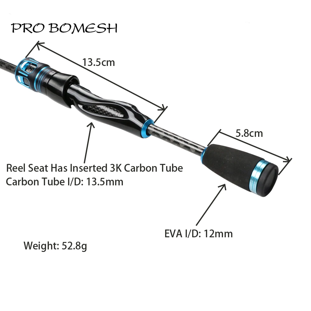 Pro Bomesh 1 комплект 52,8 г алюминиевая Зажимная гайка+ 3 к углеродная трубка Спиннинг EVA ручка Набор DIY Удочка Полюс аксессуар