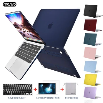 

Crystal Matte Frosted Case Cover Sleeve For Macbook Air Retina Pro 13 15 with/out Touch Bar A1706 A1707 A1990 AIR 13 2018 A1932