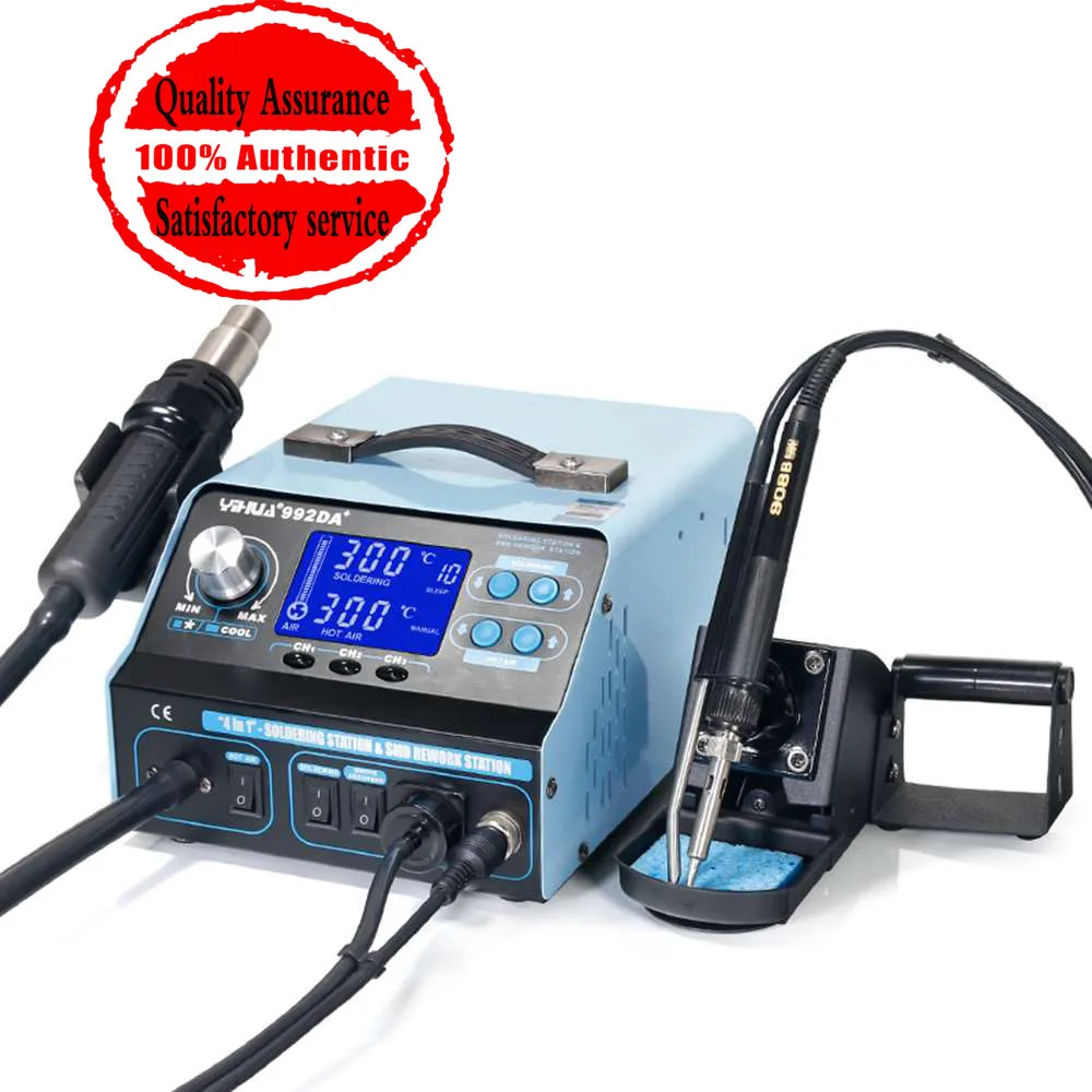 Free mailing 992DA+ Hot Air LCD Soldering Station Smoking Solder Iron With BGA Rework Station 4 In 1 Vacuum Pen Free mailing 992DA+ Hot Air LCD Soldering Station Smoking Solder Iron With BGA Rework Station 4 In 1 Vacuum Pen