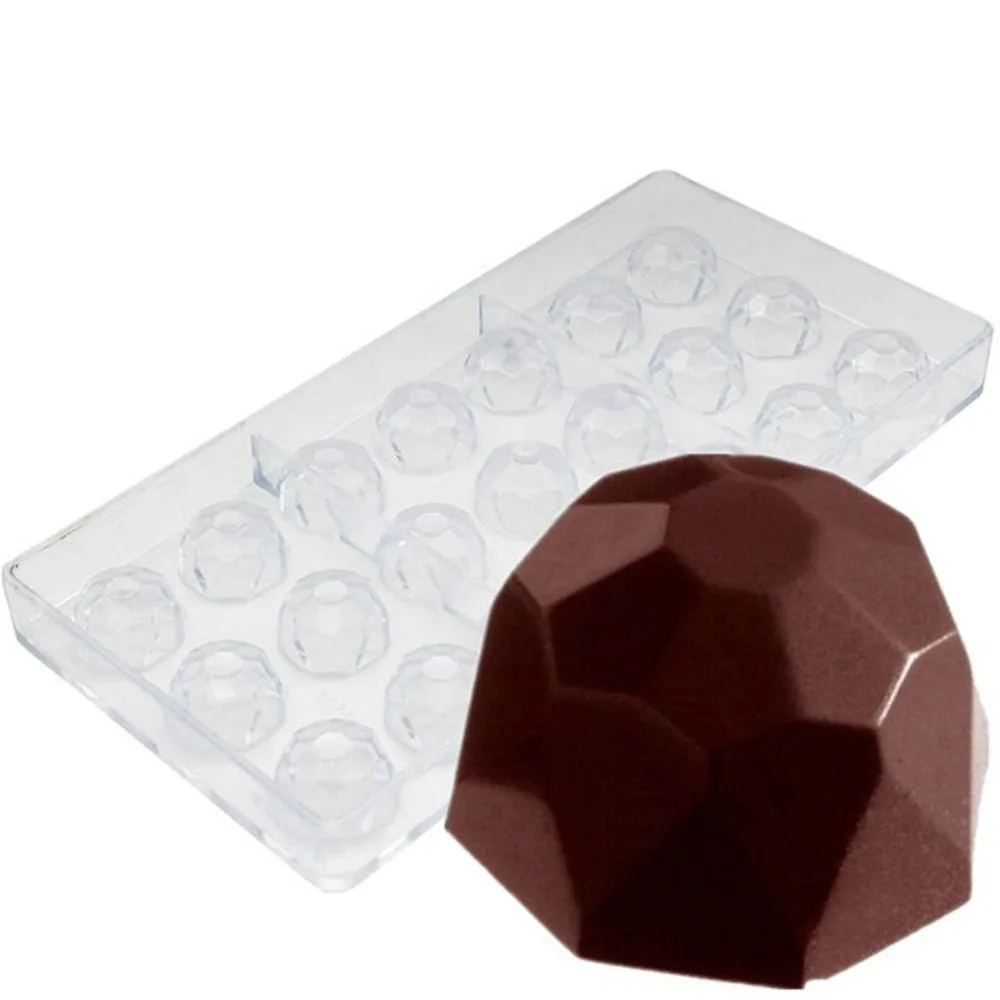 21 in 1 Clear Hard Chocolate Mold Maker Polycarbonate PC DIY Diamond Candy Mould | Дом и сад