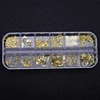 Alliage à rivets avec poussière, Style mixte, 12 grilles or/argent, engrenage Triangle ovale, lune, patte, décorations de manucure 3D, Nail Art, nouveau Design ► Photo 2/5