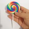 1/8PCS Slime Charms Colorful Big Lollipop Soft Clay Plasticine Slime Accessories Making Supplies For Kids Toys 2