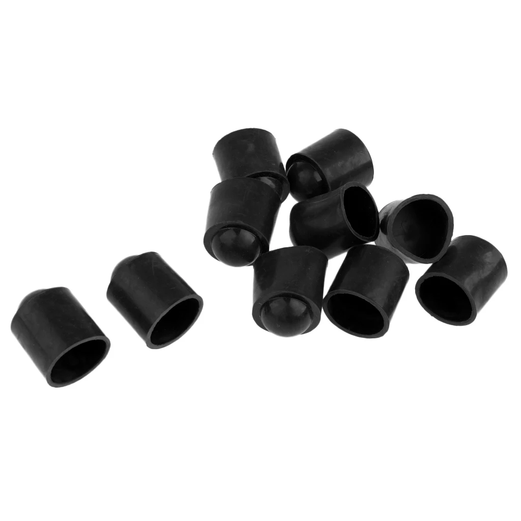 10pcs Durable Pool Cue Tip Cover Protector Guard for British Billiard Snooker Sticks with Billiard Table Brush Cleaner
