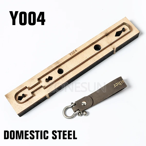 Y004 Domestic steel ZONESUN заказной кожаный режущий штамповочный кожаный ремесло DIY брелок деревянный шаблонный нож Пробивной брелок режущий пресс-форма резак - Цвет: Y004 Domestic steel