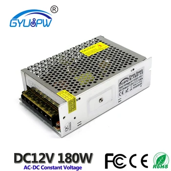 

Single Output Switching Power Supply DC 12V 15A 180W Driver Transformer 110V 220V AC dc12V SMPS For Led Strip Modules Lighting
