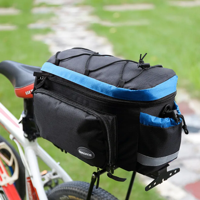 Sale Bicycle Bag 15L Bike Rear Rack Bag Cycling Multifunctional waterproof Shoulder Handbag bike Backpack packing Riding Supplies 3
