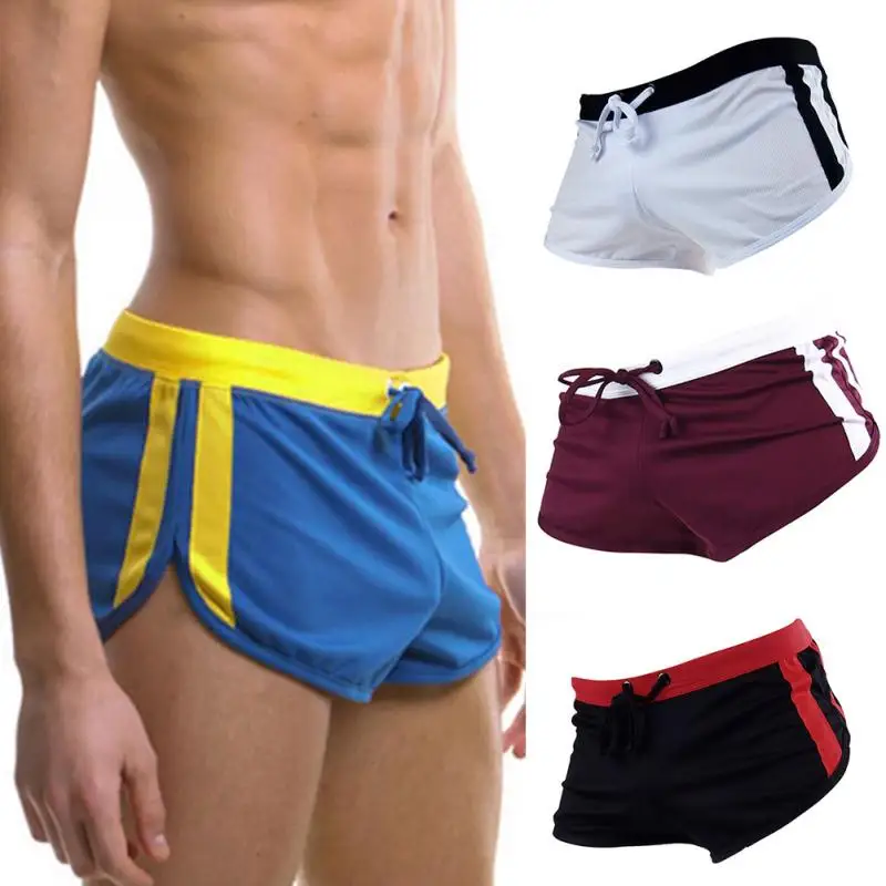 Summer Sexy Men Swimwear Boxer Trunks Brand Swimsuits Mens Swim Boxer Shorts Surf Board Shorts Plus Size Swimming Wear