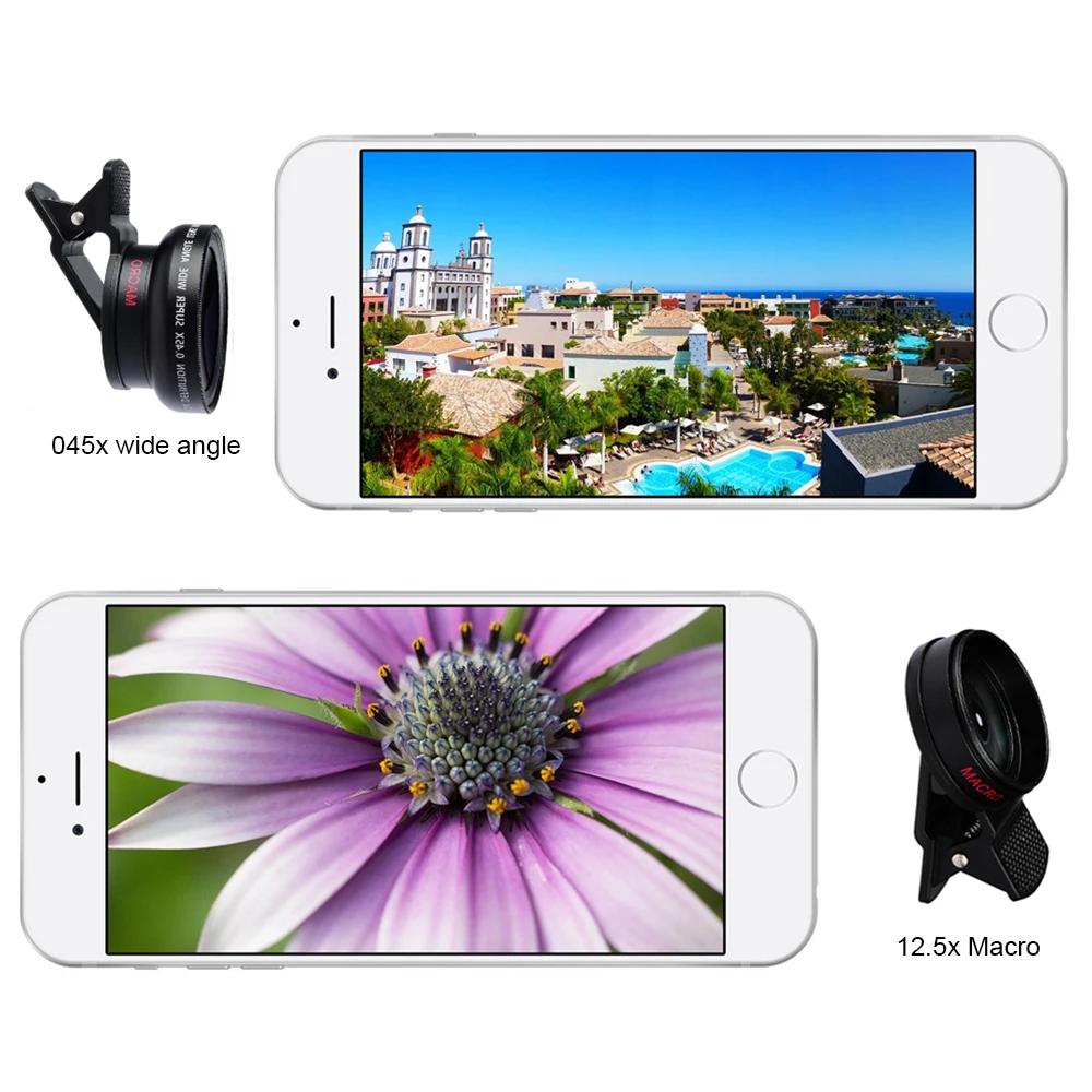 10pcs/lot 0.45x Super Wide Angle & 12.5x Super