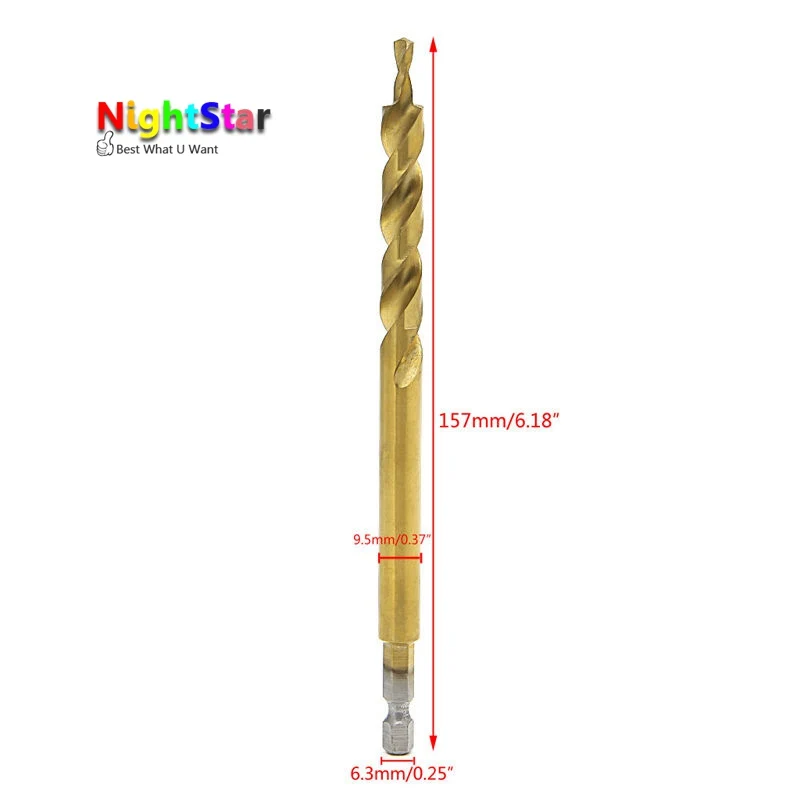 Binoax 3/8 &quotступенчатое сверло с шестигранной головкой карманное отверстие +