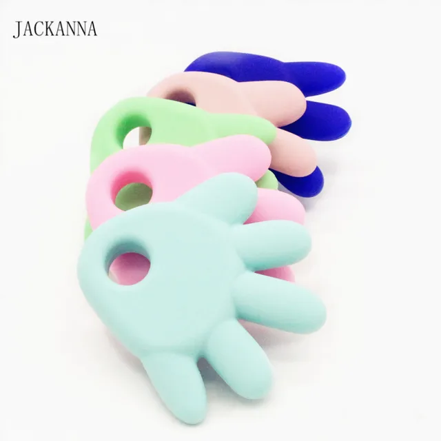 Silicone Teether Safe Baby Teething Toy Cute Hand Palm Teething