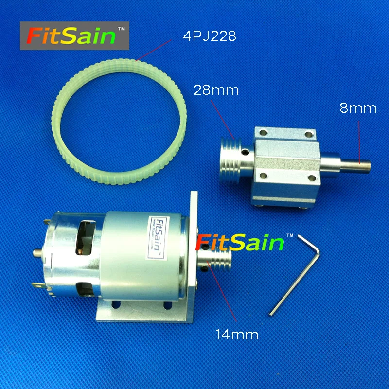 

FitSain-775 DC24V 8000RPM motor pulley Machine Pulley Bench mini Lathe spindle shaft 8mm