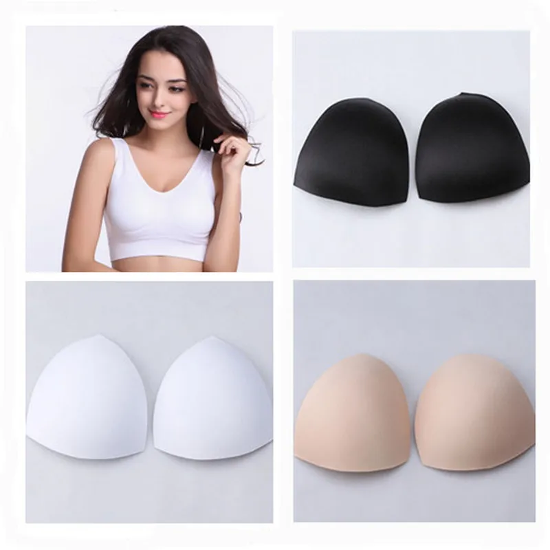 

Multi-color Women Sponge Foam Push up Enhancer Chest Cup Breast Bikini Inserts Swimsuit Padding Bra Pads Intimate Accessories