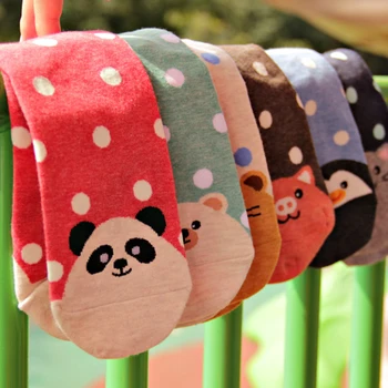 

2017 3D Animals Striped Cartoon Socks Women Footprints Cotton Socks Floor Harajuku Lovely Art Socks Animal Socks
