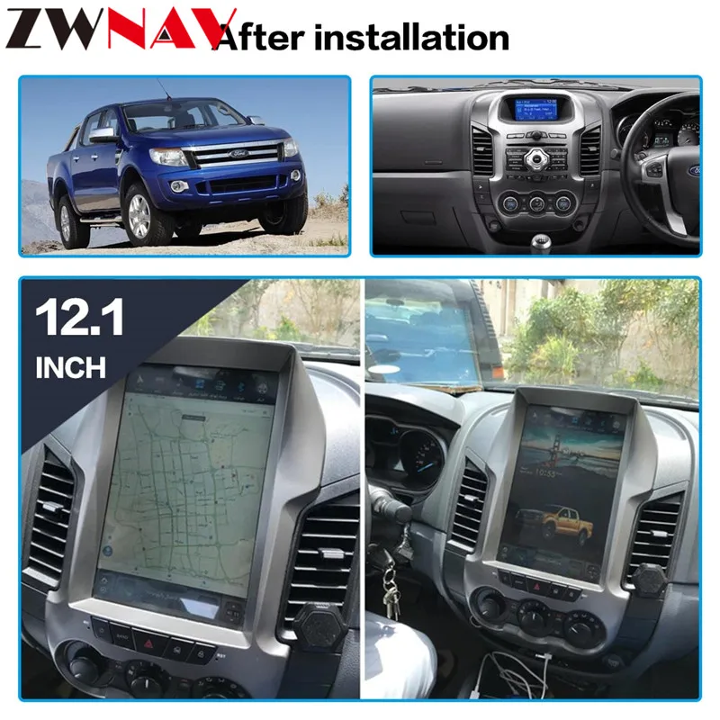 Flash Deal Tesla Style 12.1"BIG Screen Android 6.0 car gps navigation head unit For Ford Ranger 2011-2016 car radio stereo no dvd free map 2