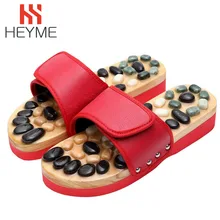 HEYME галечный камень массаж ног тапочки рефлексотерапия ноги пожилых иглоукалывание здоровье обувь сандалии тапочки здоровый массажер A