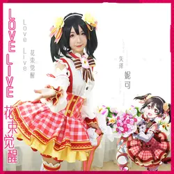 Аниме «Love Live Nico Yazawa; Букет ручной цветок костюм для косплея Лолита симпатичное платье H