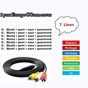 

HD cccam 7 Lines for 1 year Europe Free Satellite ccam Account Share Sever Italy/Spain/Hungary/Germany IKS 1year TV AV Cable