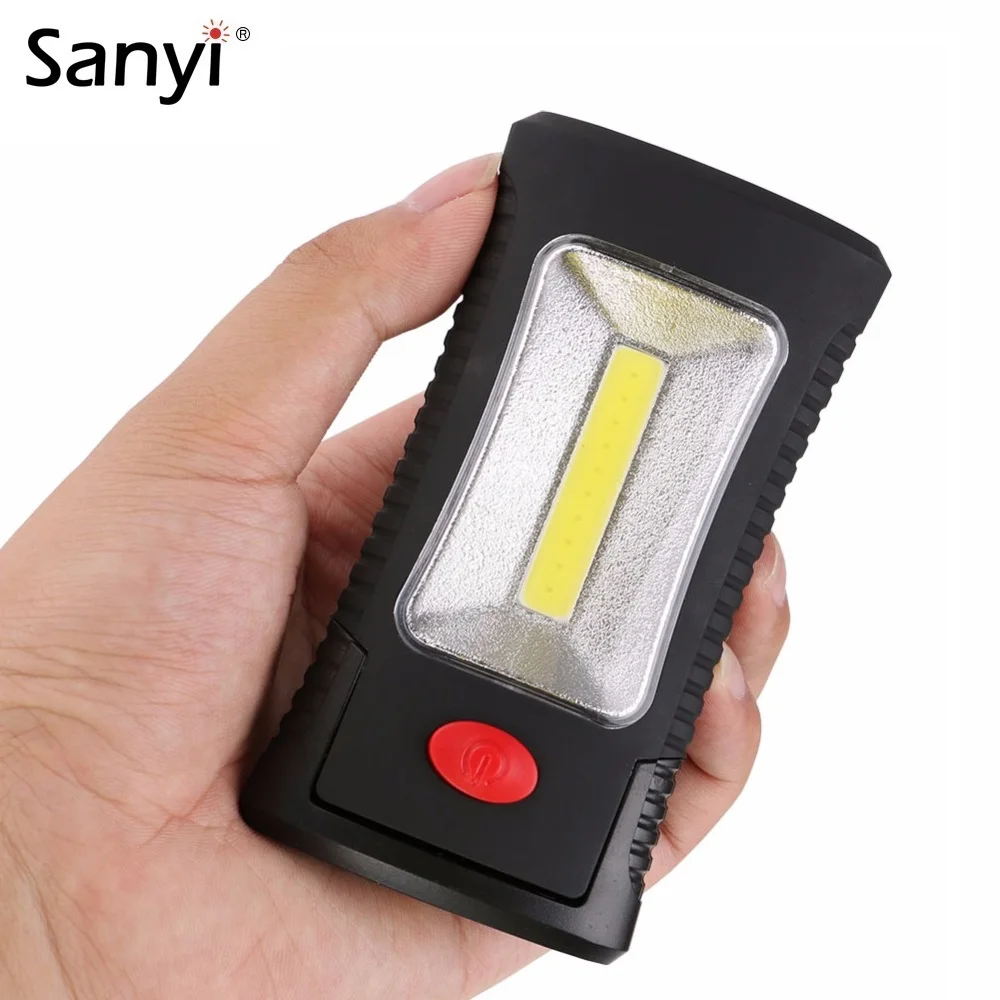 Светодиодный фонарик Sanyi подвесфонарь лампа с COB матрицей 2 режима 3x AAA|lampe torche|handy