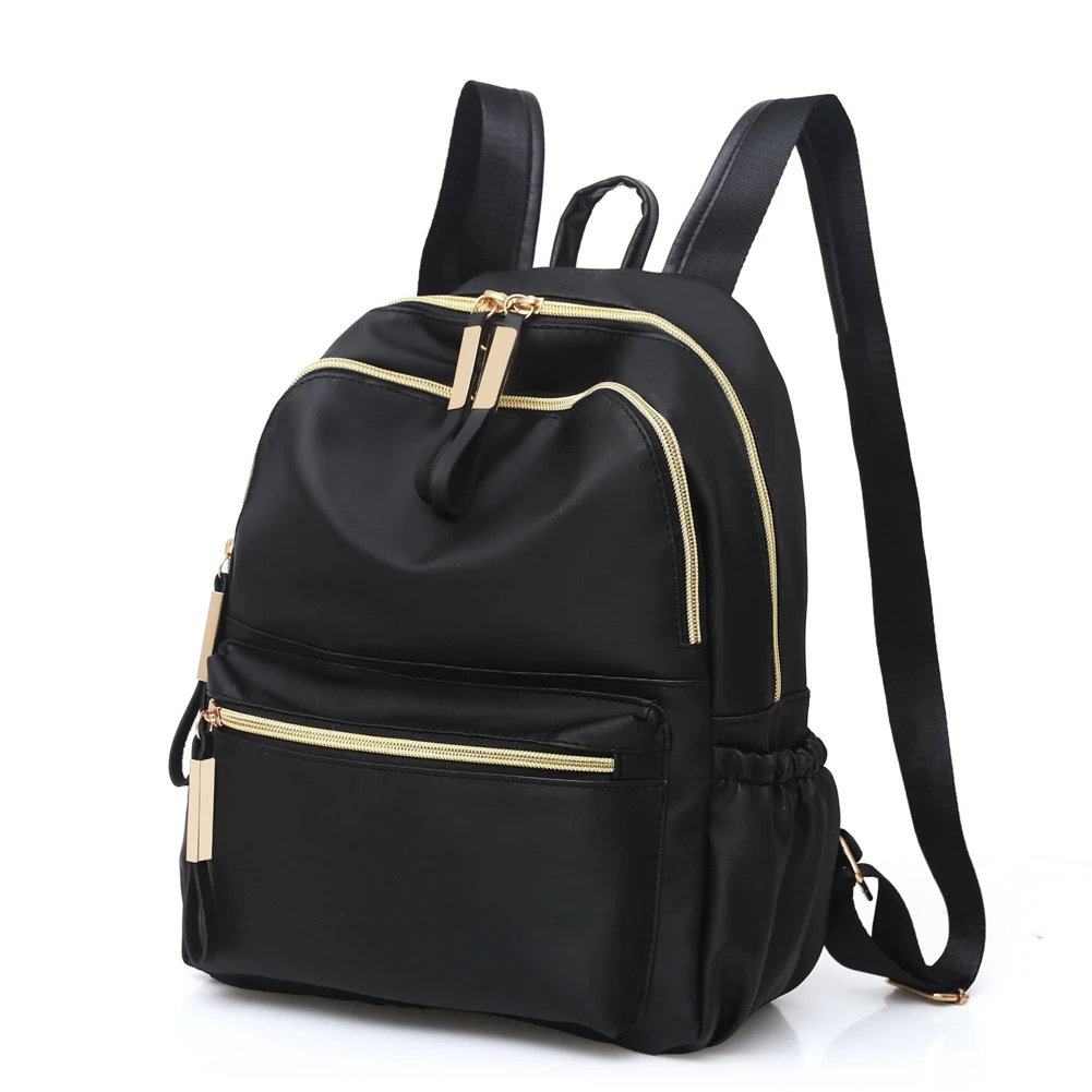 Модный женский водонепроницаемый мини-рюкзак Оксфорд с защитой от кражи для девочек, школьный рюкзак, дорожная сумка, двойные сумки на плечо, черный цвет