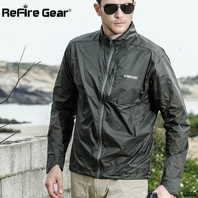 

ReFire Gear Ultra-light Tactical Waterproof Jacket Men UV Protection All Season Raincoat Army Military Camouflage Skin Jackets