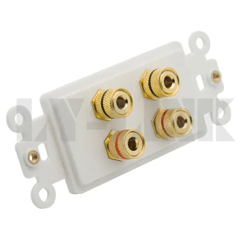 

4 ports speaker banana sound box Wall plate support free design