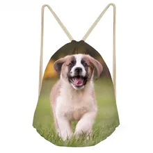 ThiKin милые 3D животных Собака сенбернар печатных Для женщин Для мужчин мешки с Кулиской Softback хранения рюкзаки ежедневно Daypacks