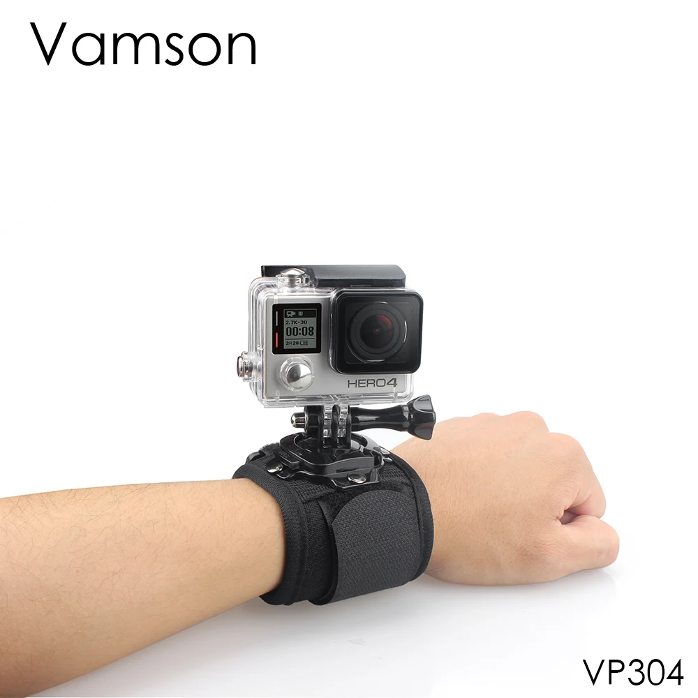 Vamson 360 градусов вращающийся ручной ремешок для GoPro Hero 7 5 6 4 Session для Xiaomi Yi 4K Lite для SJ4000 H9 Arm Belt VP304