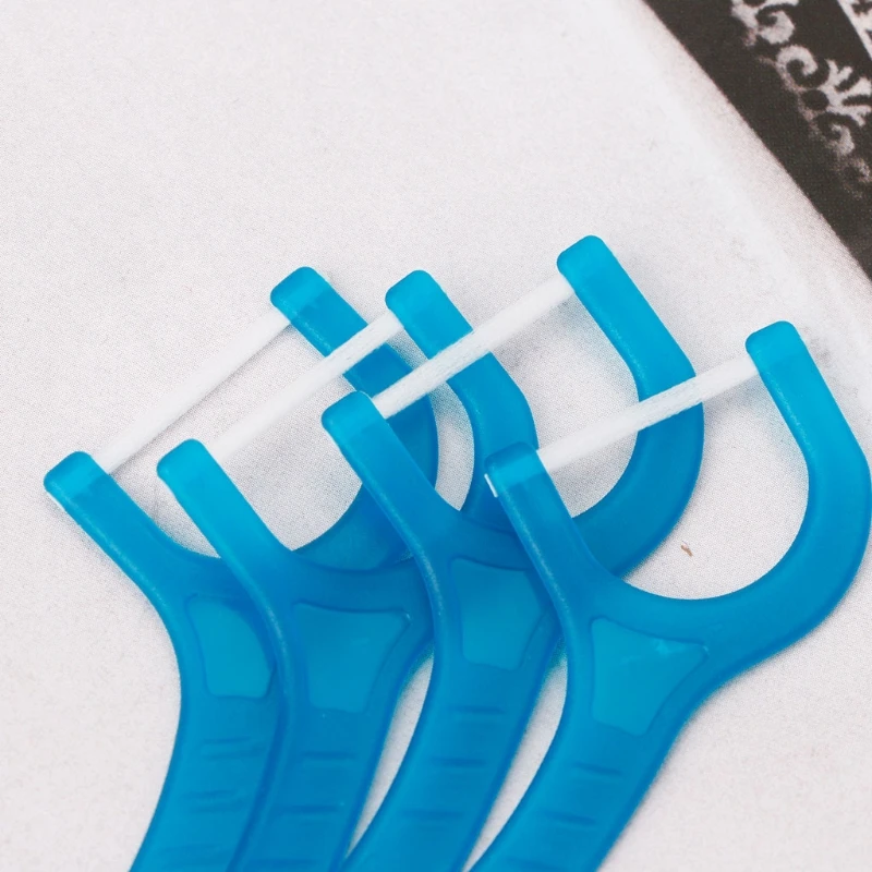

YAS 50pcs Dental Floss Flosser Picks Teeth Toothpicks Stick Oral Care Tooth Cleaning
