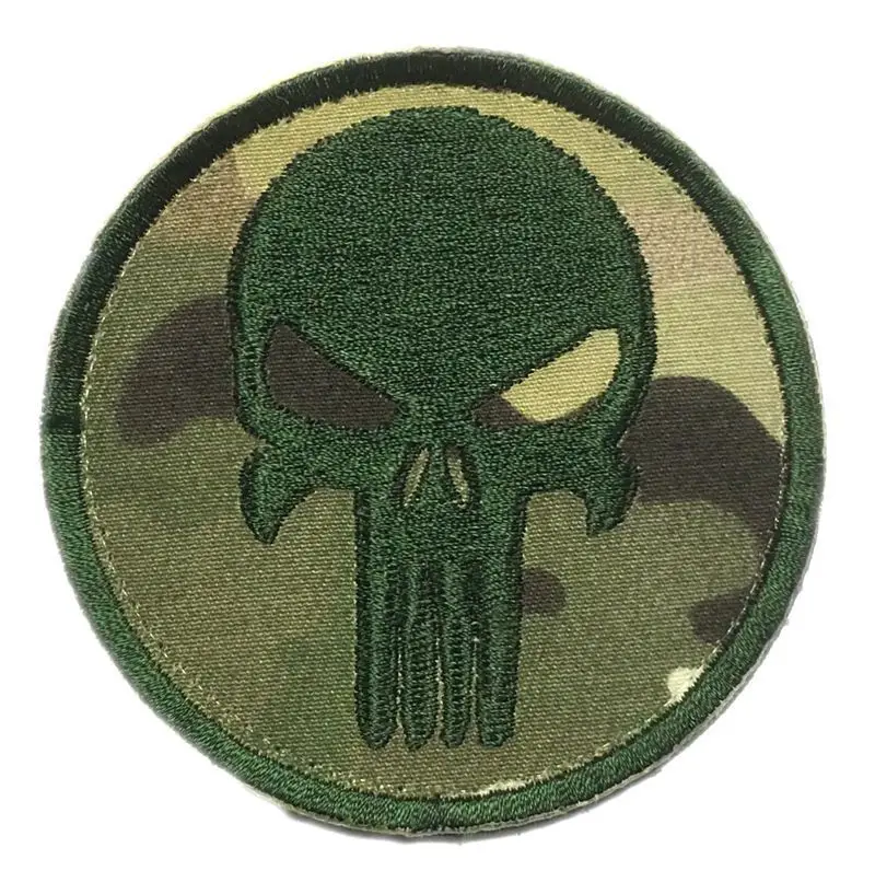 PUNISHER SKULL SEAL NAVY GUNS PAINTBALL SNIPER MORALE PATCH MULTI CAMO