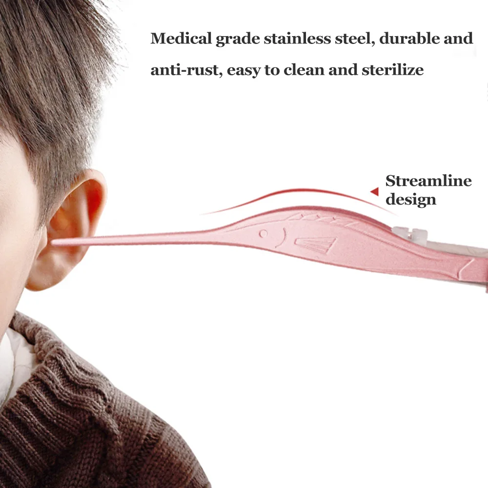 Инструменты для чистки ушных восков инструмент для удаления ушей для детей светодиодный фонарик для удаления ушных восков Пинцет светящийся инструмент для очистки