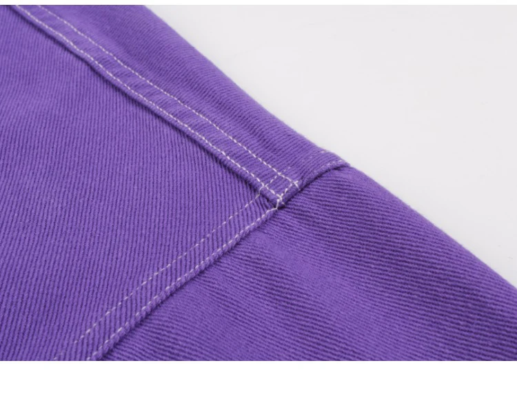 Осень весна Harajuku BF стиль джинсовая куртка для мужчин и женщин Винтаж оверсайз свободные женские джинсы пальто женские фиолетовые пальто