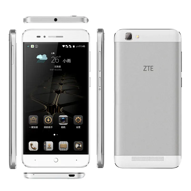 Оригинальный ZTE ba610t mtk6735p 4 ядра телефон android5.1 2 г Оперативная память 8 Встроенная