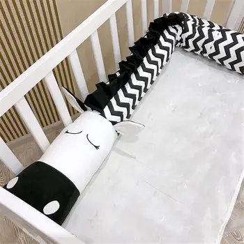 

Black & White Zebra Shaped Children's Crib Bed Guardrail Bumper Protector Pillow Anti-Crash Bar