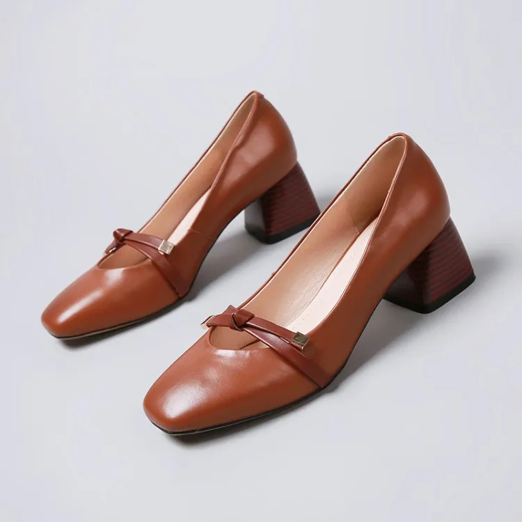 Verano Cuadrado {zorssar} marrón Vestir Cuero Boda Beige Las Pie Tacón Bombas Del Mujeres Zapatos 2018 Dedo De Zapatos Alto Mujer Genuino zzwxRr5qP