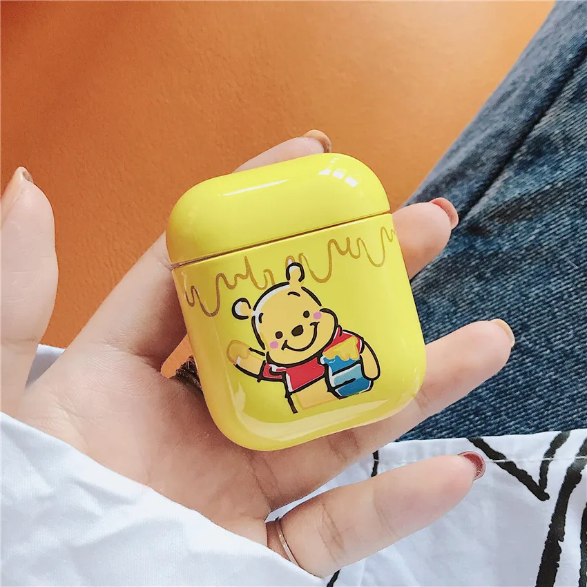 Cute Cartoon Dumbo Winnie Pooh Bear Earphone Hard Case Cover For Apple Airpods 1 2 Wireless Wired Charging box Accessories bag