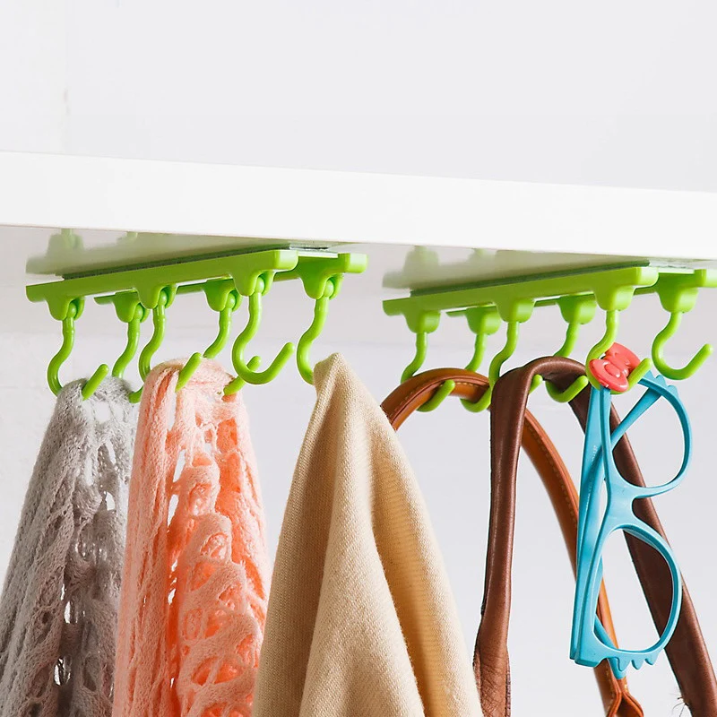 4 цвета пластиковый крепкий липкий на стенку кухонного шкафа кухонного хранения бесшовные крючки для дома