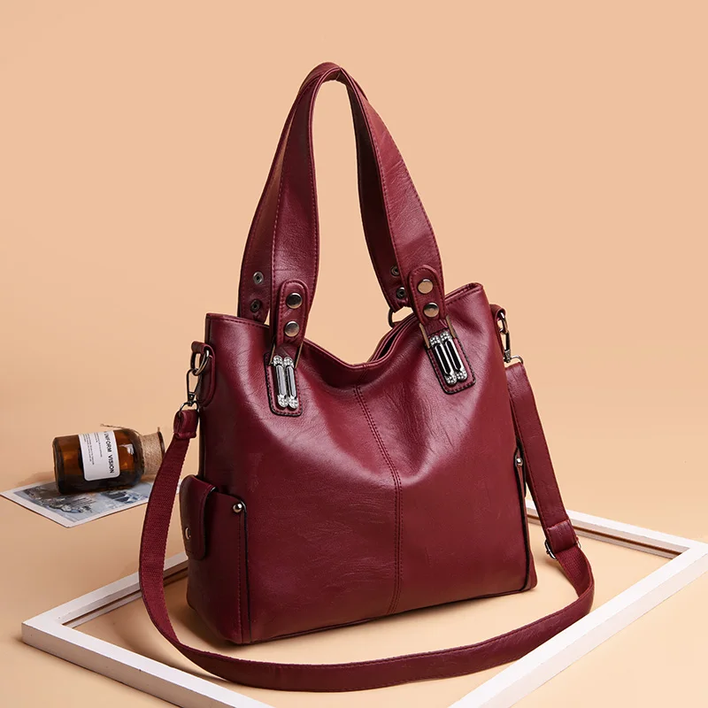 Высококачественные женские роскошные кожаные сумки, модные сумки через плечо, Женские Простые сумки-мессенджеры, женские сумки Bolsas