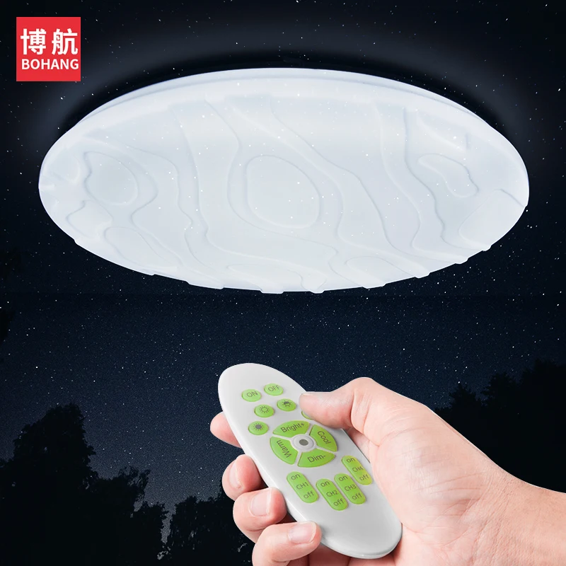 

Moder LED Ceiling Lights 60W Intelligence 2.4G Remote Control Dimmable smart Ceiling Lamp Bedroom Living Room Eye protected