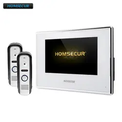 HOMSECUR 7 "Hands-free AHD видео вход двери Интерком охранника с одной кнопкой разблокировки BC021HD-S + BM718HD-W