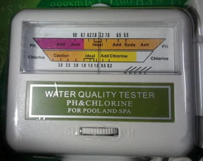 Portable PH meter Water Quality tester PH tester CL2 Chlorine Tester PH Level Meter for Swimming Pool SPA PC101