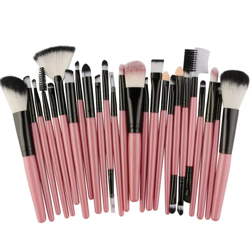 25 pcs Makeup Brushes sets foundation Wooden handle makeup brushes kits