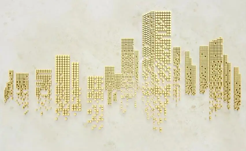 Beibehang пользовательские 3D фото обои 3d геометрические кубики золотой город ТВ фон стены papel де parede 3d обои papel росписи