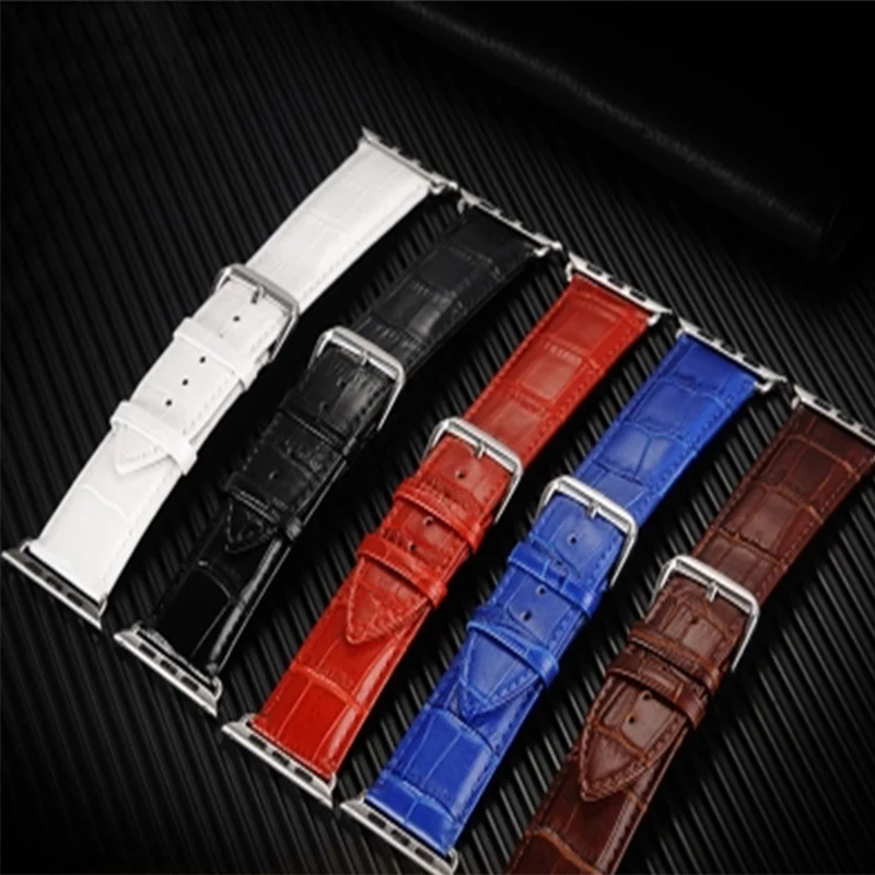 

pink Quality Genuine Cow leather strap bracelet watch band 42mm 38mm Apple iWatch new series 1 2 3 for sale