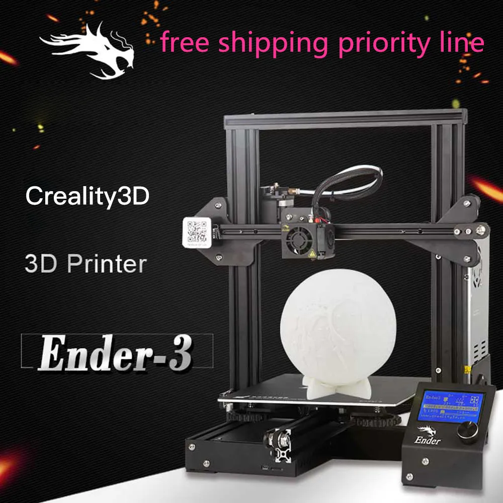 Оригинальный Creality 3D ender3 vslot Prusa I3 DIY 3d Принтер Комплект ender 3 220x220x250 мм MK10 экструдер 1