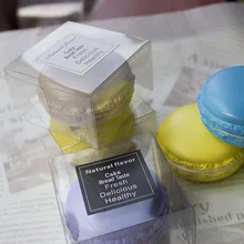 Макарон из прозрачного ПВХ Пластик коробка конфет пользовательские подарок Коробки десерт контейнер для Еда хранения 1000 шт. 5,5*5,5*3,3 см