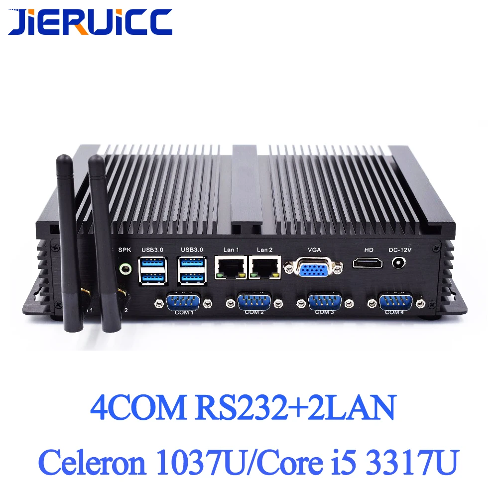 

Intel Core i5 3317u Industrial PC 1007u Fanless Mini PC Windows 10 TV Box HDMI 4 RS232 Dual NIC 2 LAN 8 USB WiFi Rugged Computer