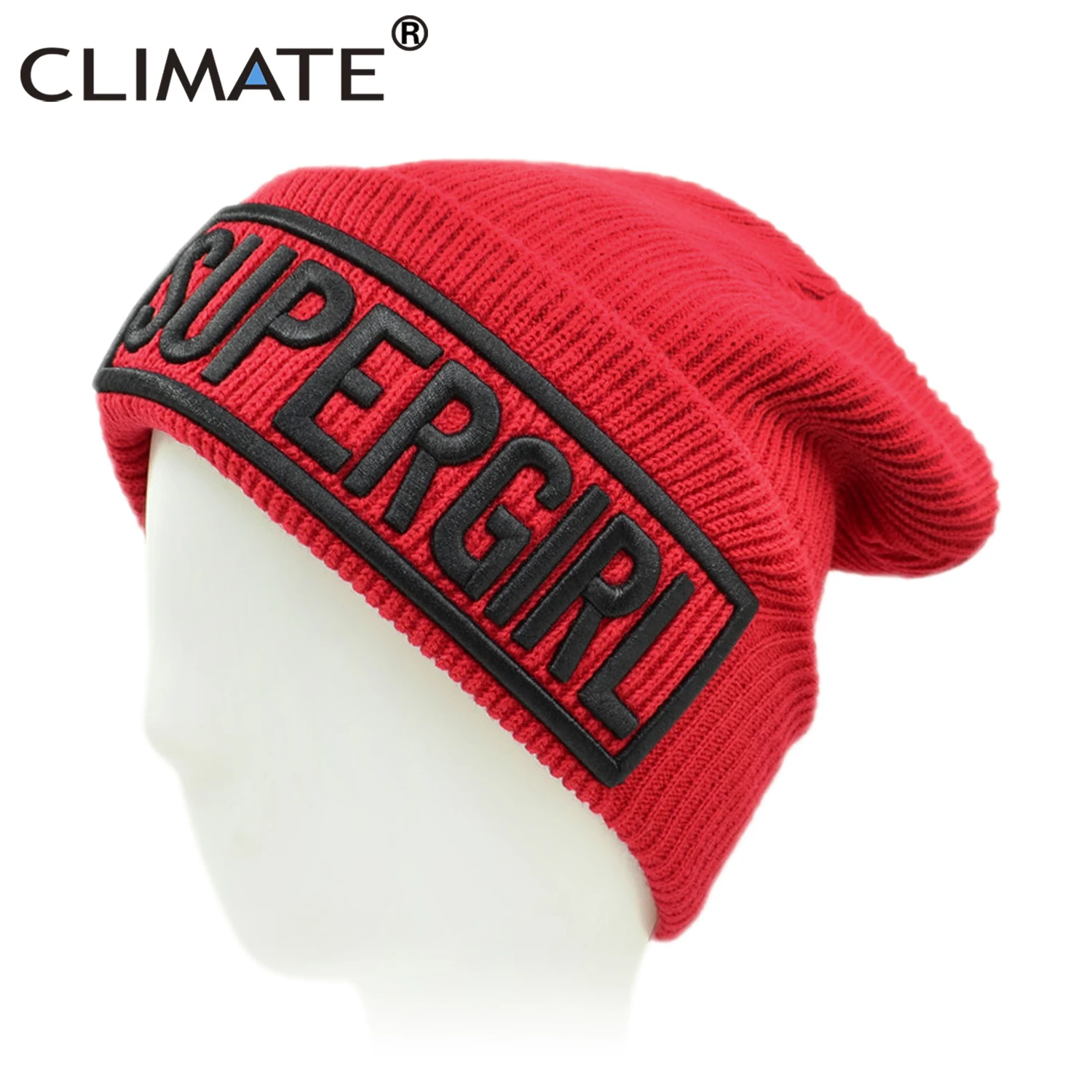 girls red winter hat